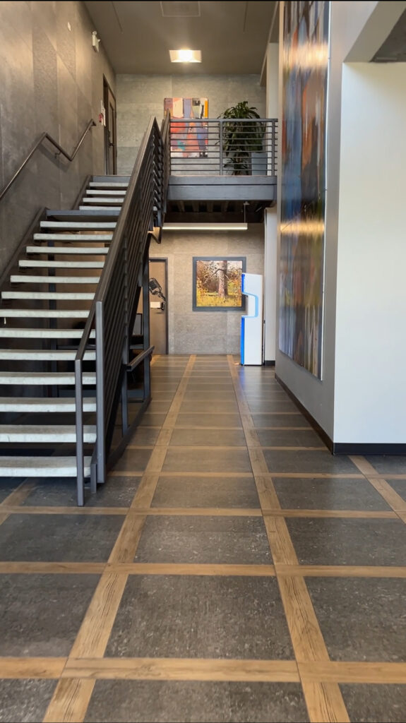 entrance to the forty45 coworking building in sunnyside, Denver, CO