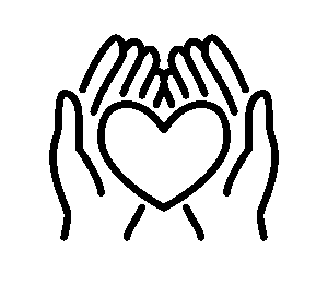 hands outstretched holding a heart to symbolize charitable giving