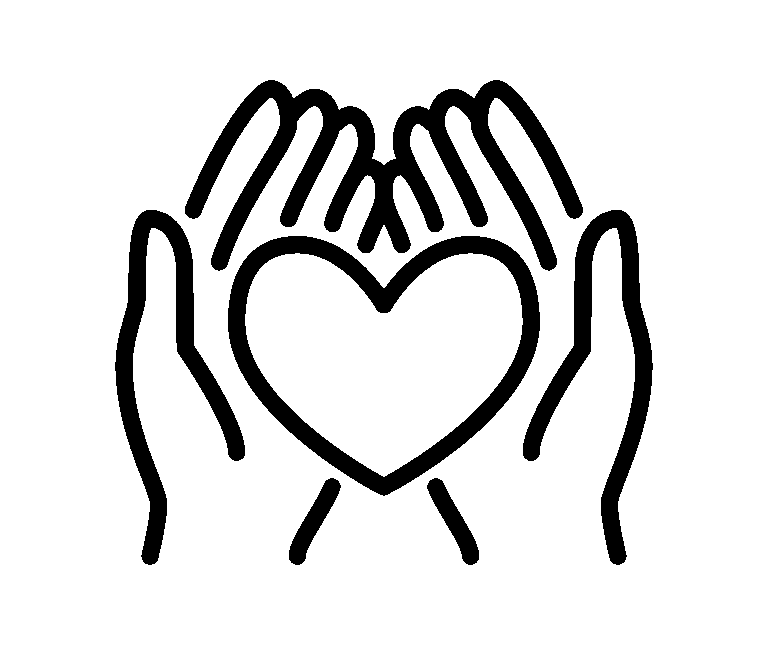 hands outstretched holding a heart to symbolize charitable giving